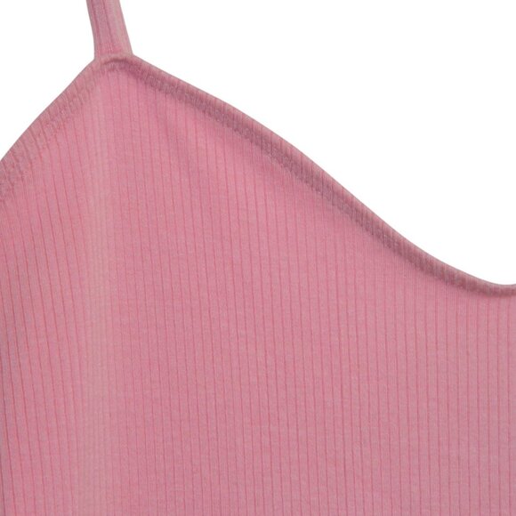 Sunday Best Aritzia Bubble Gum Pink Ribbed Tank Dress Size Medium - Picture 6 of 14